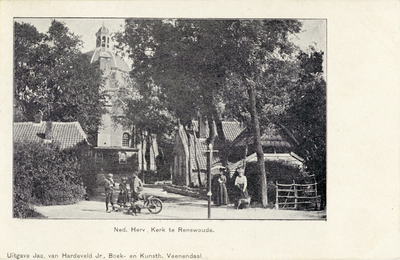 14014 Gezicht in de Kerkstraat met bebouwing te Renswoude uit het noordoosten.